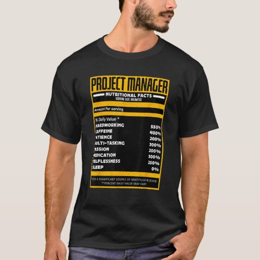 Projectmanager Voeding Lean Kanban Project Mana T-shirt (Voorkant)