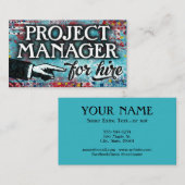 Projectmanager voor hire-Visitekaartjes - Blauw ro Visitekaartje (Voorkant / Achterkant)