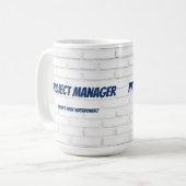 Projectmanager Wat is uw superkracht?  baksteen  Koffiemok (Voorkant links)