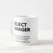 Projectmanagers Funny Work Gezegde Koffiemok (Voorkant links)