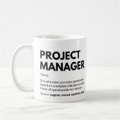 Projectmanagers Funny Work Gezegde Koffiemok (Links)