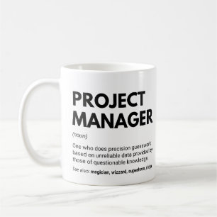 Projectmanagers Grappige Werk Uitdrukking Koffiemok