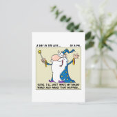 Projectmanagers hebben magische krachten briefkaart (Staand voorkant)