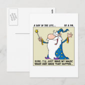 Projectmanagers hebben magische krachten briefkaart (Voorkant / Achterkant)