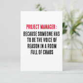 Projectmanagers Omdat iemand de Bedankkaart (Staand voorkant)