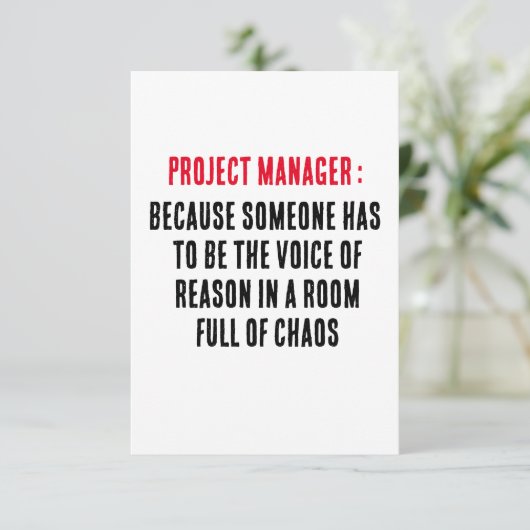 Projectmanagers Omdat iemand de Bedankkaart (Staand voorkant)