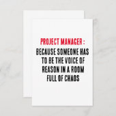 Projectmanagers Omdat iemand de Bedankkaart (Voorkant / Achterkant)