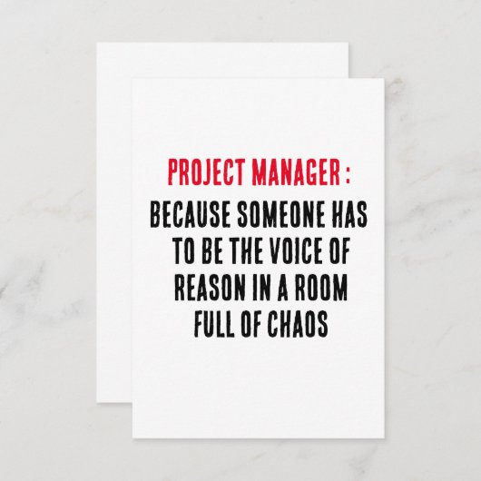Projectmanagers Omdat iemand de Bedankkaart (Voorkant / Achterkant)