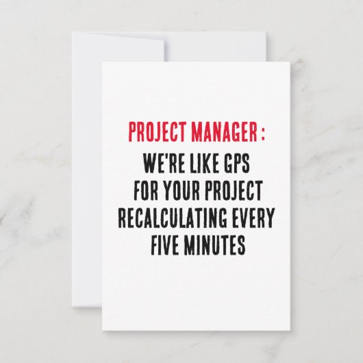 Projectmanagers Wij zijn als GPS voor uw project Bedankkaart (Voorkant)