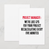 Projectmanagers Wij zijn als GPS voor uw project Bedankkaart (Voorkant / Achterkant)