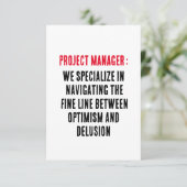 Projectmanagers Wij zijn gespecialiseerd in het na Bedankkaart (Staand voorkant)