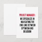 Projectmanagers Wij zijn gespecialiseerd in het na Bedankkaart (Voorkant / Achterkant)