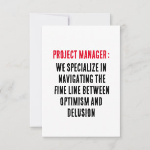 Projectmanagers Wij zijn gespecialiseerd in het na Bedankkaart