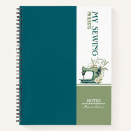 Projectnotities Blauwgroen naaien Notitieboek