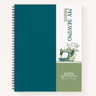 Projectnotities Blauwgroen naaien Notitieboek