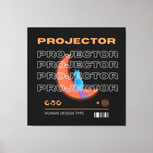 projector, human design type canvas afdruk (Voorkant)