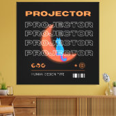 projector, human design type canvas afdruk (Insitu (Woonkamer))