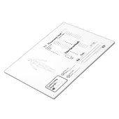 Projectplanner en meettracker naaien notitieblok (Schuin)