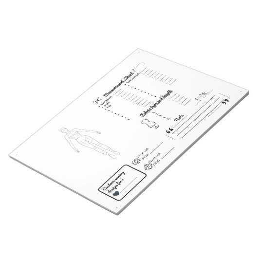 Projectplanner en meettracker naaien notitieblok (Schuin)