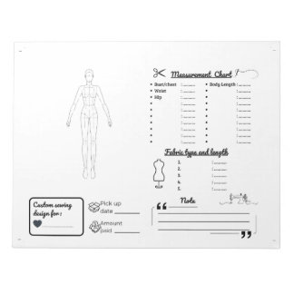 Projectplanner en meettracker naaien notitieblok