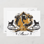Projekt Dog Basset Hound Briefkaart (Voorkant / Achterkant)
