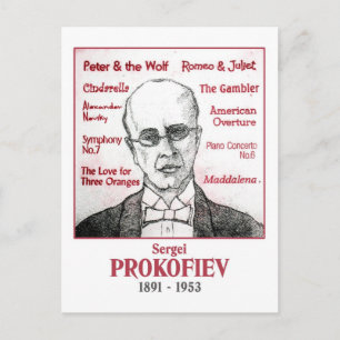 Prokofiev Briefkaart