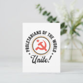 Proletarians of the World Unite! Briefkaart (Staand voorkant)