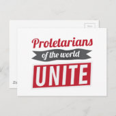Proletariërs van de wereld UNITE Briefkaart (Voorkant / Achterkant)