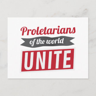 Proletariërs van de wereld UNITE Briefkaart