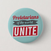 Proletariërs van de wereld UNITE Ronde Button 5,7 Cm (Voorkant)