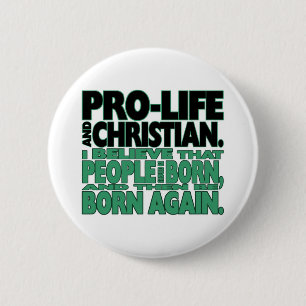 "ProLife and Christelijk" Button