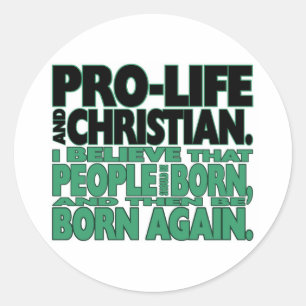 "ProLife and Christelijk" stickers