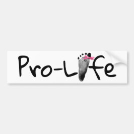 ProLife-Baby voetafdruk Bumpersticker
