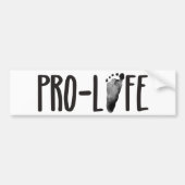 ProLife-Baby voetafdruk Bumpersticker (Voorkant)