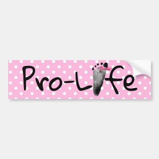 ProLife-Baby-voetafdruk met muis Bumpersticker (Voorkant)