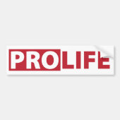 ProLife Bumpersticker (Voorkant)