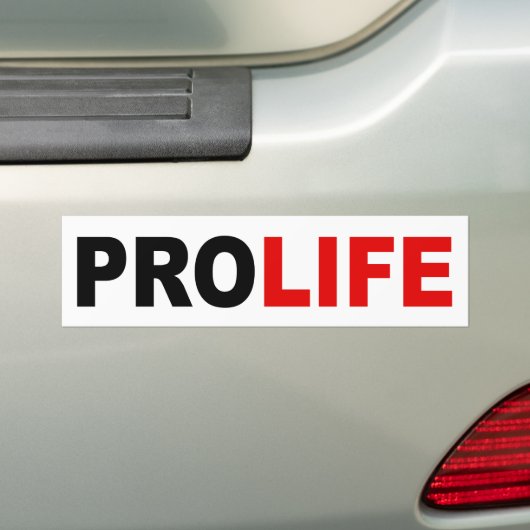 "PROLIFE" BUMPERSTICKER (Op auto)