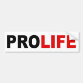 "PROLIFE" BUMPERSTICKER (Voorkant)