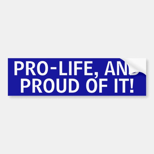ProLife Bumpersticker (Voorkant)