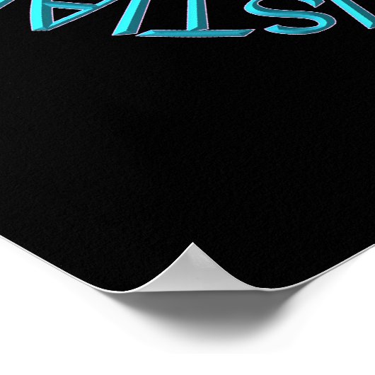 ProLife Christelijk met dwars- en roze/blauwe lint Poster (Hoek)