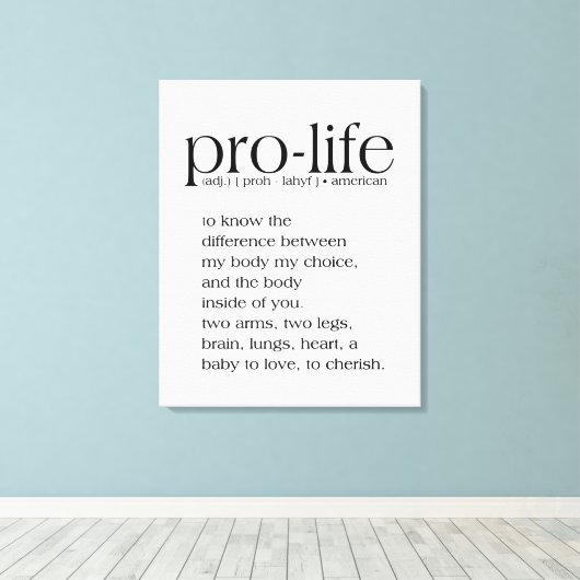 ProLife-definitiewand Canvas Afdruk (Insitu (Houten vloer))