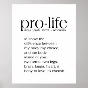 ProLife-definitiewand Poster