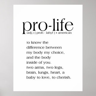 ProLife-definitiewand Poster