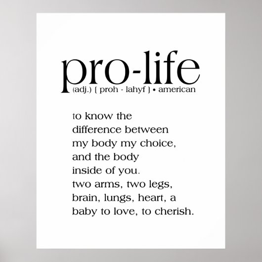 ProLife-definitiewand Poster (Voorkant)