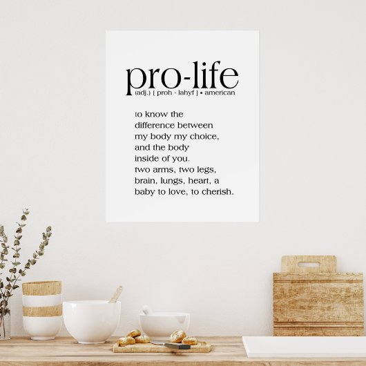 ProLife-definitiewand Poster (Keuken)