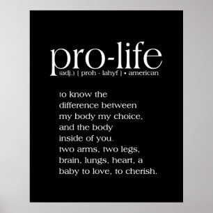 ProLife-definitiewand Poster