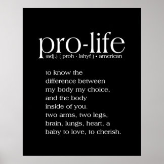 ProLife-definitiewand Poster