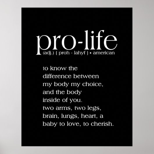 ProLife-definitiewand Poster (Voorkant)