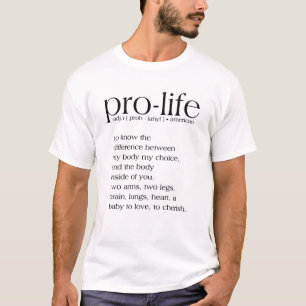 ProLife Definition Word Art T-Shirt