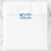 Prolife - katholiek kruis ronde sticker (Tas)